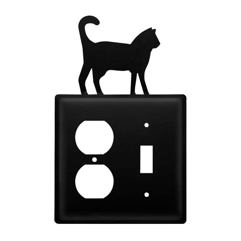 Village Wrought Iron Home Decorative Cat Single Outlet and Switch Cover