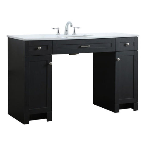 Elegant Lighting 54 Inch Ada Compliant Bathroom Vanity in Black