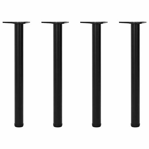 vidaXL 4 Height Adjustable Table Legs Furniture Table Accessory Trestle Replacement Part Breakfast Bar Worktop Desk Spare Leg Black 28"