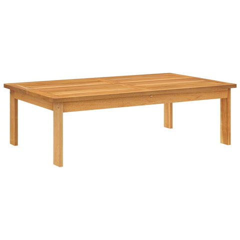 vidaXL Patio Table Outdoor Garden Furniture - Solid Acacia Wood Rectangular Slatted Design for Backyard/Lawn/Porch/Terrace/Brown 39.4"x23.6"x11.8"