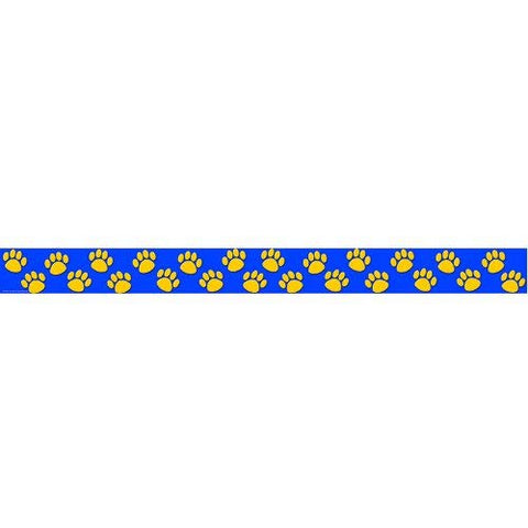 Blue With Gold Paw Prints Border Learning Materials Trim Classroom Decorations Tcr4643 Teacher Created Resources