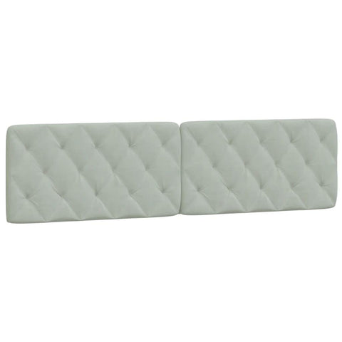 vidaXL Light Gray Velvet Headboard Cushion-Hanging Upholstered Pillow-76 Wide-Comfortable Foam Filled-Back Support for Bedroom