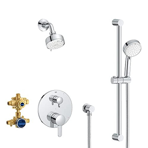Grohe 29429000 Cosmopolitan Pressure Balance Shower Set, Starlight Chrome
