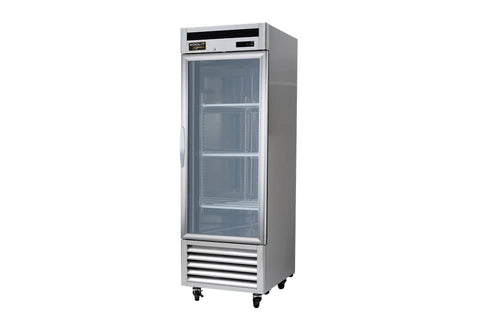 Kool-It KBSR-1G 26.8" One-Section Single Glass Door Reach-in Refrigerator, 21 Cubic Feet, 115v