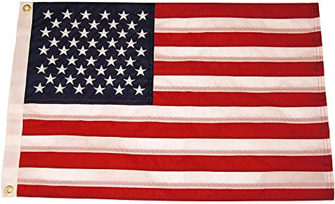 Taylor Made Sewn American Flag for Boats, 16" x 24", Marine-Grade Nylon, Fade Resistant, Brass Grommets, Embroidered Stars and Stripes, Flag only - 2020109195