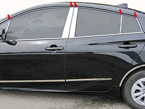 QAA is Compatible with 2016-2020 Toyota Prius 12 Piece Stainless Pillar Post Trim PP16139