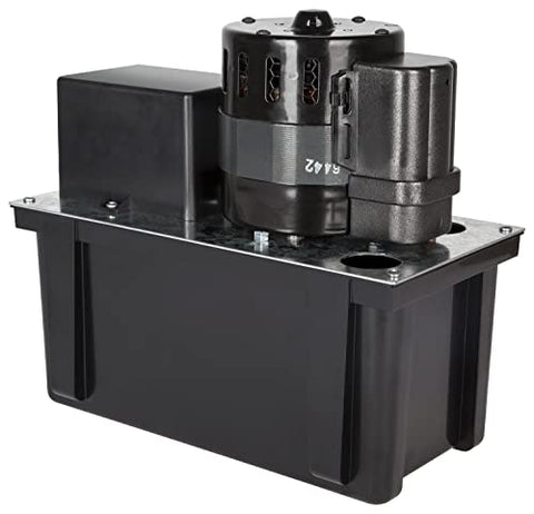 Little Giant VCL-45ULS 115 Volt, 1/5 HP, 450 GPH, Automatic Condensate Removal Pump with 1-Gallon Tank and Safety Switch, 6-Ft. Cord, Black, 553240