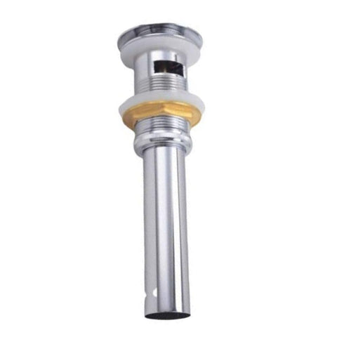Oakestry Solid Brass Pop-Up Drain Stopper with Overflow Chrome for Bathroom Sink Durable Brass Construction Easy Install Corrosion Resistant Universal Fit for Vanity Sink