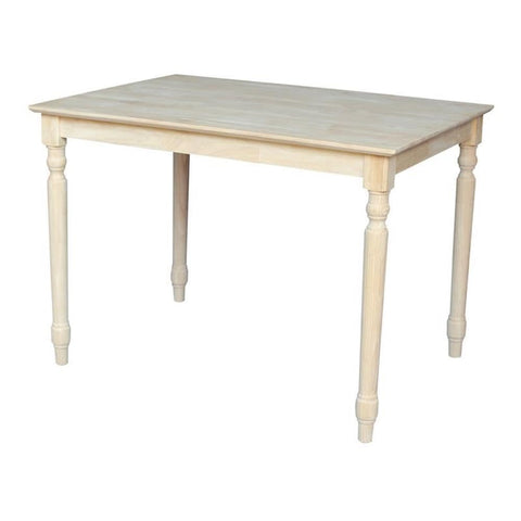 IC INTERNATIONAL CONCEPTS Solid Wood Top Table - Turned Legs