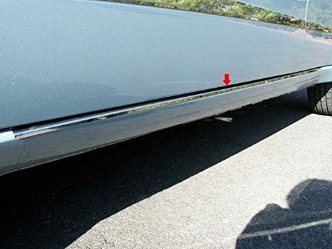 QAA is Compatible with 2008-2011 Ford Focus 2 Piece Stainless Rocker Panel Trim, On The Rocker, 1" Width TH48345