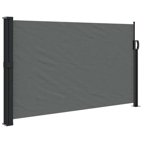 vidaXL Retractable Side Awning, Outdoor Side Screen Awning, Sun Shade Privacy Screen for Patio Garden Balcony Terrace, Anthracite 47.2"x236.2"