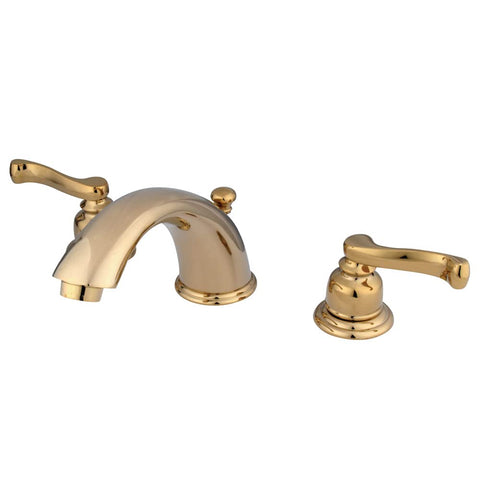 Kingston Brass KB8962FL Royale Widespread Bathroom Faucet, Polished Brass, 5.75 x 4 x 2.31