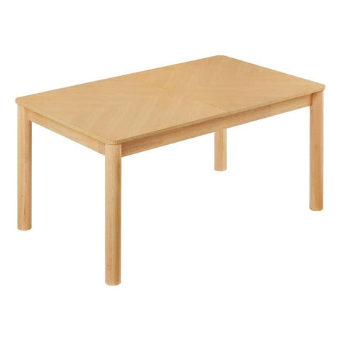 Modway Alba 59-75 Inch Farmhouse Extendable Rectangle Dining Room Table in Oak – Modern Wood Dining Table for 6-8 Person for Kitchen or Home Office