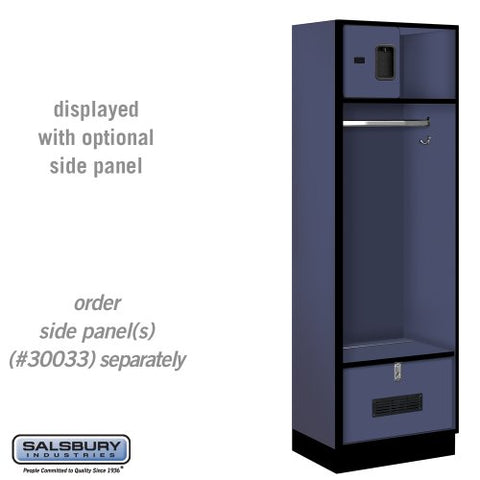 Salsbury Industries Open Access Designer Wood Locker, 18-Inch, Blue