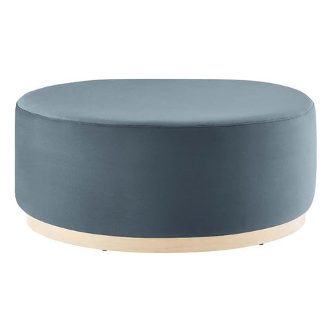 Modway Large 38" Round Performance Velvet Upholstered Upholstered Ottoman