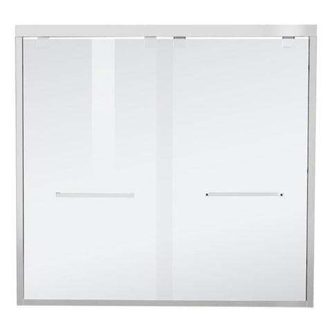 Elegant Kitchen and Bath Trenton Semi-Frameless Aluminum Tub Door in Chrome