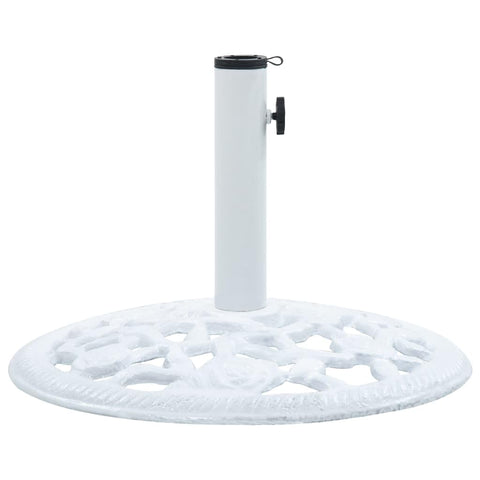 vidaXL Cast Iron Decorative Inlays Umbrella Base in White