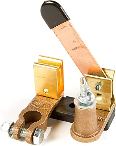 WirthCo Battery Doctor 20148 Battery Disconnect Knife Switch for Top Post Terminal – 12v Car Battery Kill Switch for Negative Post – with Stud and Wing Nut for Extra Connections - Made In USA