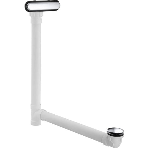 KOHLER 7272-CP Clearflo Slotted Overflow Bath Drain with Toe-Tap Stopper, Above- or Through-the-Floor Placement, Polished Chrome