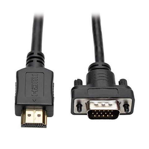 TRIPP LITE HDMI to VGA Active Adapter Converter Cable, Low Profile, Male-to-Male, 1080p @ 60Hz, 6 Feet / 1.8 Meters, 3-Year Warranty (P566-006-VGA)