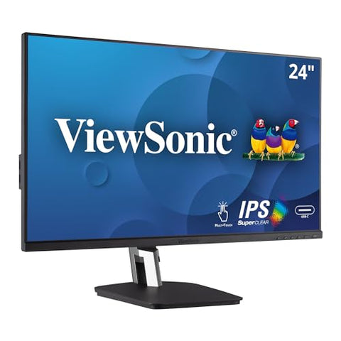 ViewSonic TD2465 24 Inch 1080p Touch Screen Monitor with Advanced Ergonomics, HDMI and USB Inputs