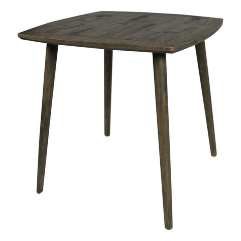 Moti Cole Reclaimed Solid Wood Square Counter Table in Brown Finish