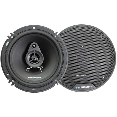 BLAUPUNKT BPS-E653 6.5" 3-Way Car Speakers 80W with Enhanced Clarity - Efficient Design, Durable Build, Easy Installation – Pair Bundle with Gravity Magnet Phone Holder