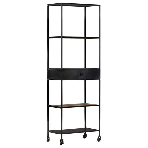 vidaXL Book Cabinet Rough Mango Wood 23.6 in x 13.8 in x 70.9 in