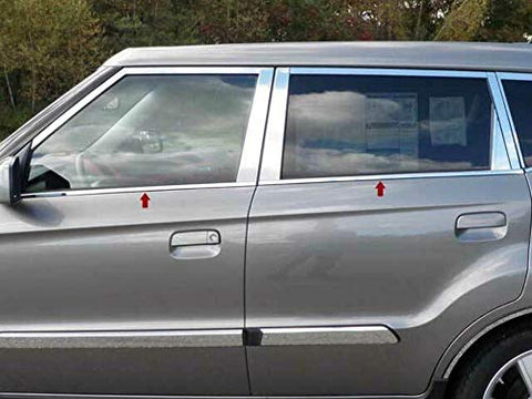 QAA is Compatible with 2010-2013 Kia Soul 4 Piece Stainless Window Sill Trim Set WS10830