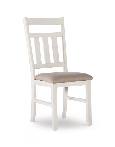 Turino Distressed White Side Chair