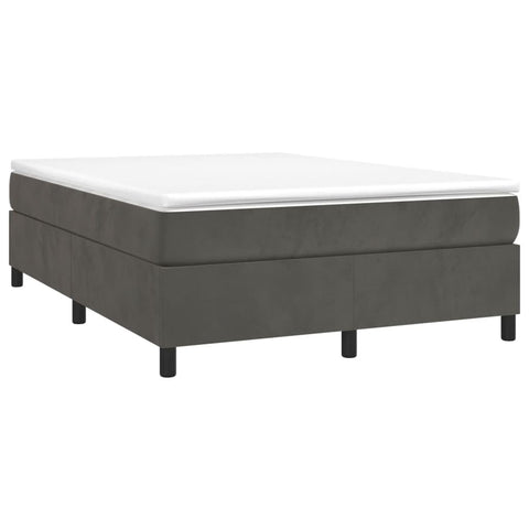 vidaXL Bed Frame Dark Grey Velvet (100% Polyester), Plywood, Engineered Wood