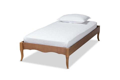 Baxton Studio Marieke Ash Walnut Finished Wood Twin Size Platform Bed Frame
