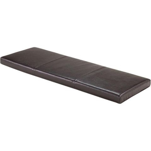 Oakestry Boris Polyurethane Foam Bench Cushion Espresso Faux Leather Upholstered Seat Pad Comfortable Padding for Benches Window Seats Entryways Built-in Seating Areas Durable Supportive Foam