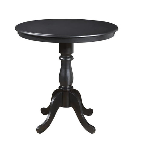 Carolina Classics Portland 36" Round Pedestal Bar Table in Black