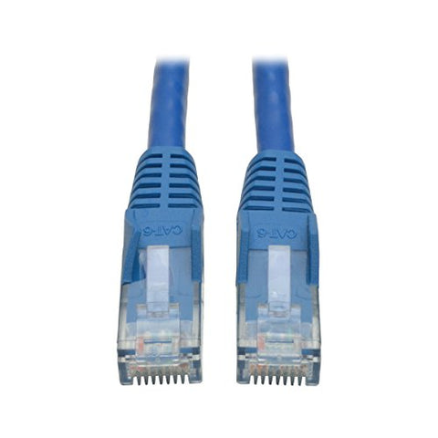 Tripp Lite Cat6 Gigabit Snagless Molded Patch Cable (RJ45 M/M) - Blue, 1-ft.(N201-001-BL)