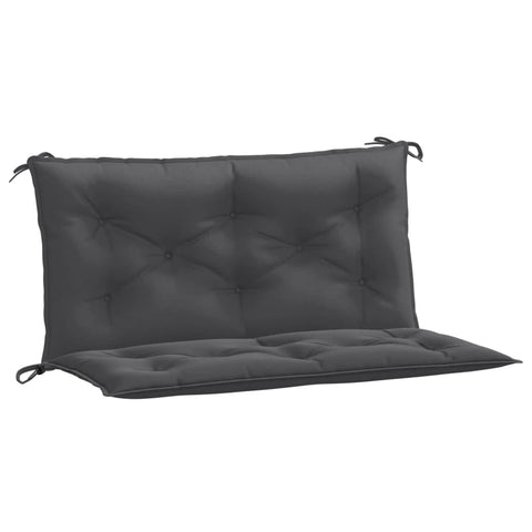 vidaXL Garden Bench Cushions Outdoor Seat Pad Set of 2 in Melange Anthracite - 100% UV- Polyester Fabric, Hollow Fiber Filling with Non-Slip Ropes, Indoor/Outdoor Use, 39.4"x19.7"x2.8"