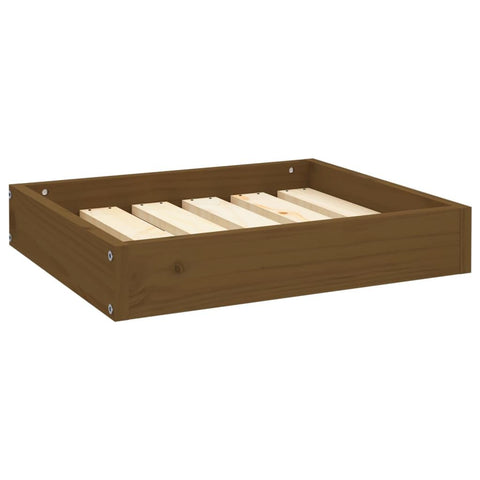 vidaXL Solid Pine Wood Dog Bed - Comfortable and Minimalist Pet Furniture in Honey Brown - Perfect for Modern Homes