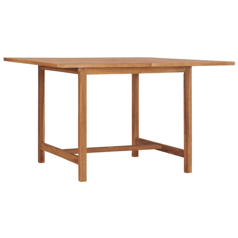 vidaXL Classic Teak Wood Garden Table - Solid and Durable Dining Table with Water-Based Finish - Ideal for Indoor and Outdoor - Easy to Assemble - 47.2"x47.2"x29.5" Dimensions