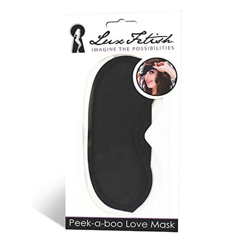 Lux Fetish Peek-A-Boo Love Mask (Black)