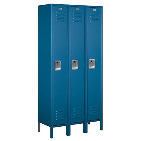 Salsbury Industries 61368BL-U Unassembled Standard Metal Locker with Single Tier, Blue