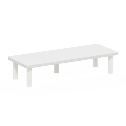 Furinno Turn-N-Tube Monitor Riser Stand Plain White/White