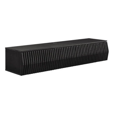 Modway Vaughn 64 Inch Wall Mounted TV Stand in Black - Floating Entertainment Center with Storage - Mid Century Modern Low Profile Media Cabinet for Wall