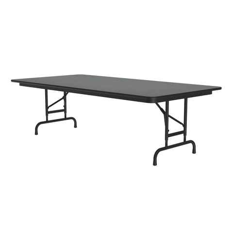 Correll 36"x72" Commercial Duty Adjustable Height Folding Table, Montana Granite HP Laminate Top, Heavy 3/4" Thick Core, Made in USA (CFA3672PX-55)