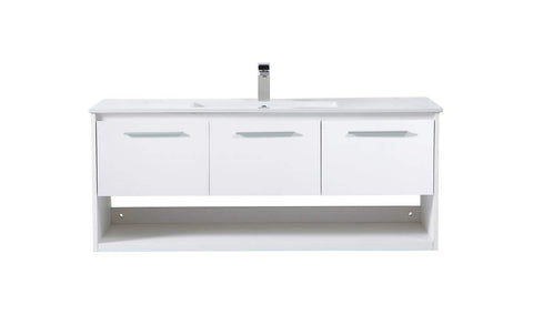 Elegant Decor Kasper 48" Wood Single Bathroom Vanity in White