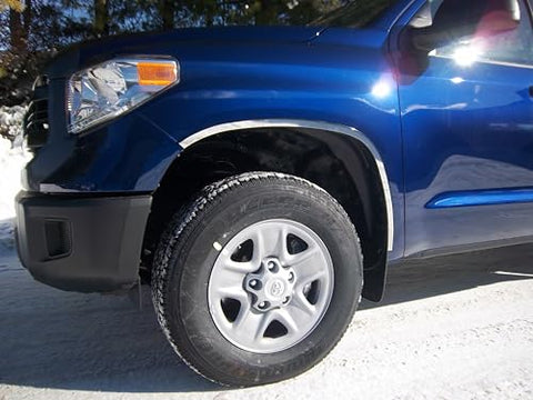 QAA Is Compatible With 2014-2021 Toyota Tundra 4 Piece Stainless Wheel Well Accent Trim, 1" Width WQ14145