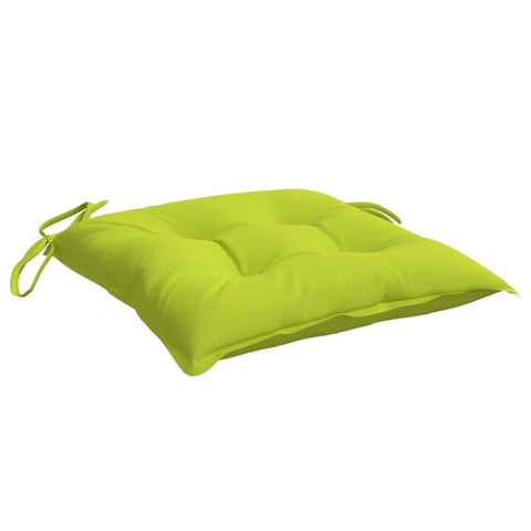 vidaXL Outdoor Chair Cushions in Bright Green - 4 pcs Set of 15.7"x15.7"x2.8", 100% Polyester Oxford Fabric, PP Hollow Fiber Filled, Easy-to-Tie, Weather-