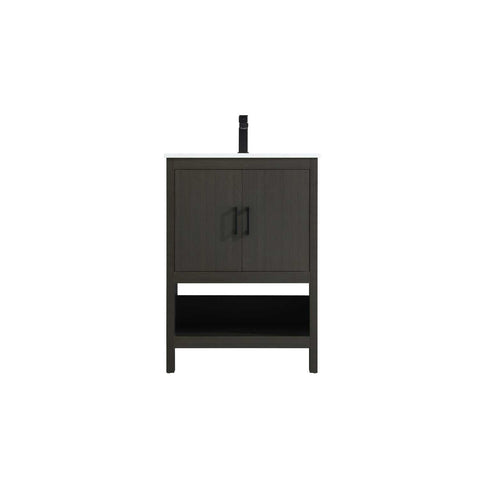 Elegant Kitchen and Bath Ira 24" Single Bathroom Vanity in Mocha Brown
