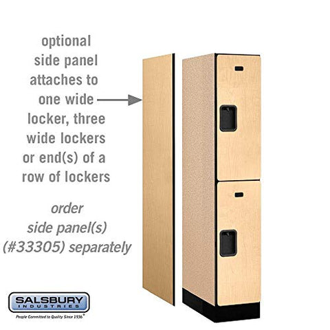 Salsbury Industries Double Tier Designer Wood Locker, Maple, 5' 1" x 21"