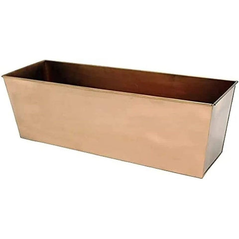 Oakestry Weather-Resistant Copper Window Box Planter Classic Rectangular Flower & Herb Container Durable Outdoor Metal Garden Planter for Balcony Porch & Patio Antique Finish