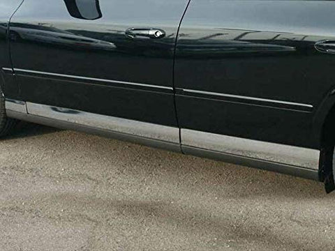 QAA is Compatible with 2000-2008 Lincoln LS 6 Piece Stainless Rocker Panel Trim, Lower Kit, 2.625" - 3.25" Tapered Width TH40620